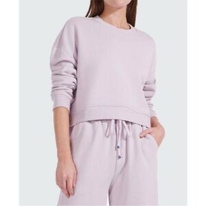 Staud Light Purple Cropped Sweatshirt Sz S